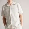 Ted Baker Lovat Ecru Cream Short Sleeve Revere Heavy Texture Shirt -Tedbaker Sales 2024 unnamed file 1814