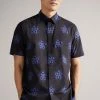 Ted Baker Paden Black Ss Floral Printed Shirt -Tedbaker Sales 2024 unnamed file 1819