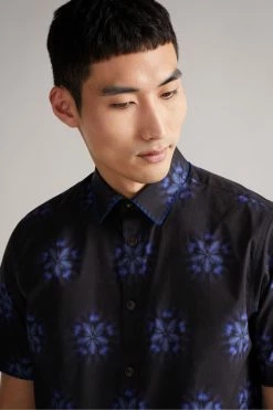Ted Baker Paden Black Ss Floral Printed Shirt -Tedbaker Sales 2024 unnamed file 1821