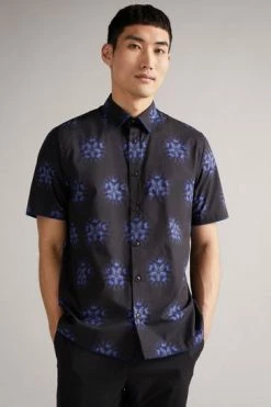 Ted Baker Paden Black Ss Floral Printed Shirt -Tedbaker Sales 2024 unnamed file 1823