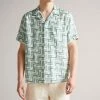Ted Baker Blue Brecon Short Sleeve Retro Geo Print Shirt -Tedbaker Sales 2024 unnamed file 1824