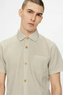 Ted Baker Grey Ramenn Vertical Stripe Jersey Shirt -Tedbaker Sales 2024 unnamed file 1839