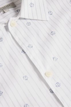 Ted Baker Ailbee White Short Sleeve Stripe Flower Coupe Shirt -Tedbaker Sales 2024 unnamed file 1864