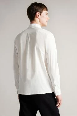 Ted Baker Durlo White Long Sleeved Photographic Floral Printed Shirt -Tedbaker Sales 2024 unnamed file 1867