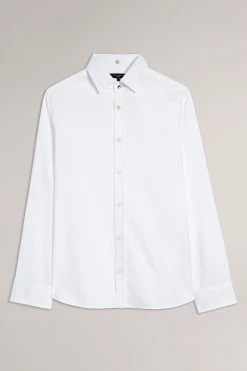 Ted Baker Byward White Long Sleeve Detachable Collar Shirt -Tedbaker Sales 2024 unnamed file 1876