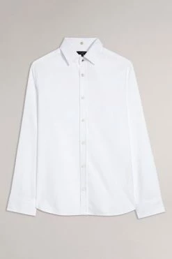 Ted Baker Byward White Long Sleeve Detachable Collar Shirt -Tedbaker Sales 2024 unnamed file 1879