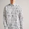 Ted Baker White Upland Long Sleeve All Over Character Print Shirt -Tedbaker Sales 2024 unnamed file 1886
