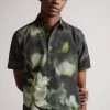 Ted Baker Campbl Black Short Sleeve Photographic Floral Print Shirt -Tedbaker Sales 2024 unnamed file 1904