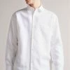 Ted Baker Belvue White Ls Heavy Linen Blend Shirt -Tedbaker Sales 2024 unnamed file 1910