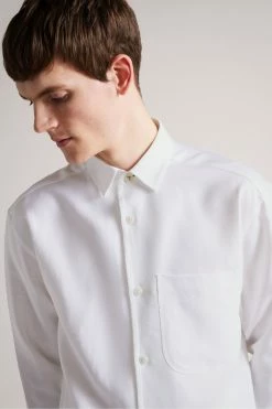 Ted Baker Belvue White Ls Heavy Linen Blend Shirt -Tedbaker Sales 2024 unnamed file 1913