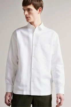 Ted Baker Belvue White Ls Heavy Linen Blend Shirt -Tedbaker Sales 2024 unnamed file 1915