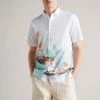 Ted Baker Eilian White Short Sleeve Placement Print Shirt -Tedbaker Sales 2024 unnamed file 1934