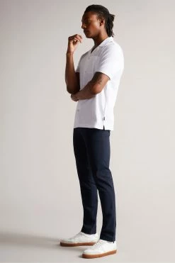 Ted Baker Chatley White Short Sleeve Jersey Pique Shirt -Tedbaker Sales 2024 unnamed file 1958