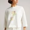 Ted Baker White Medeia Cropped Tee -Tedbaker Sales 2024 unnamed file 1978