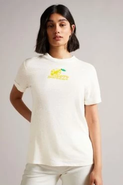 Ted Baker Ingella White Lemon Squeezy T-Shirt -Tedbaker Sales 2024 unnamed file 2016