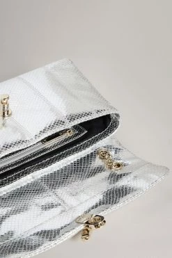 Ted Baker Ayalani Silver Snake Detail Leather Puffer Baguette Bag -Tedbaker Sales 2024 unnamed file 202
