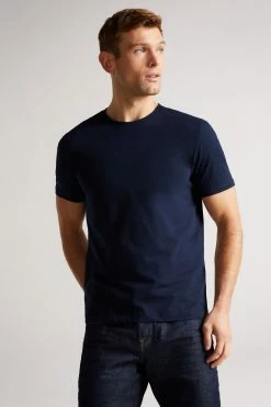 Ted Baker Hawking Navy Blue Plain T-Shirt