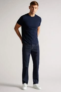Ted Baker Hawking Navy Blue Plain T-Shirt -Tedbaker Sales 2024 unnamed file 2032