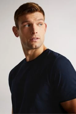 Ted Baker Hawking Navy Blue Plain T-Shirt -Tedbaker Sales 2024 unnamed file 2033