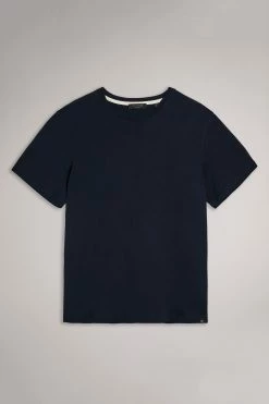 Ted Baker Hawking Navy Blue Plain T-Shirt -Tedbaker Sales 2024 unnamed file 2034