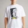 Ted Baker White Cullin Short Sleeve Relaxed Fit Graphic T-Shirt -Tedbaker Sales 2024 unnamed file 2046