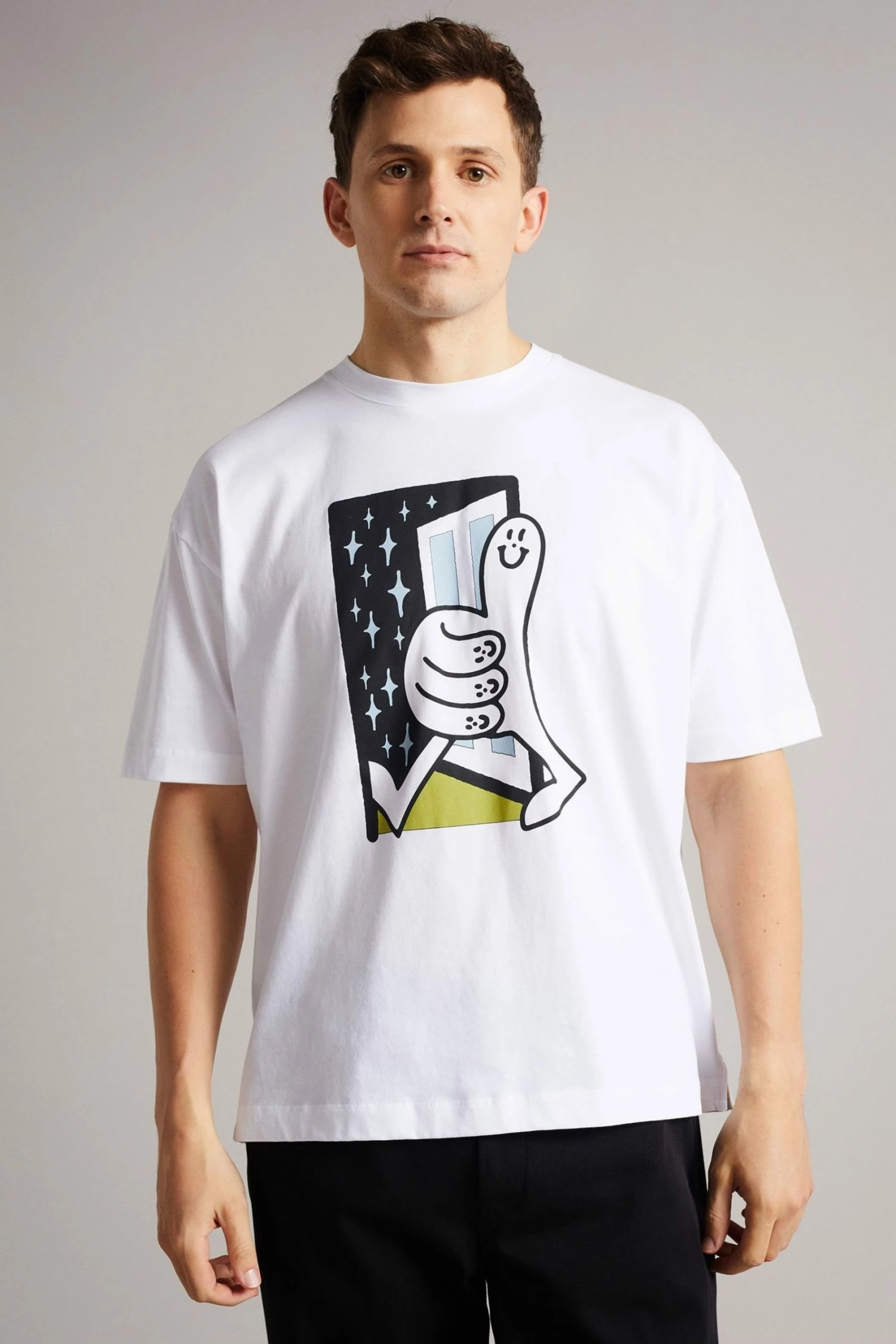 Ted Baker White Cullin Short Sleeve Relaxed Fit Graphic T-Shirt 3 Ted Baker White Cullin Short Sleeve Relaxed Fit Graphic T-Shirt