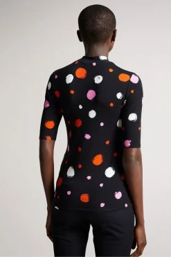 Ted Baker Lilyz Black High Neck Fitted T-Shirt -Tedbaker Sales 2024 unnamed file 2058