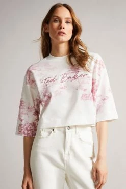 Ted Baker Teresia White Cropped T-Shirt -Tedbaker Sales 2024 unnamed file 2107