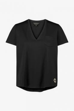 Ted Baker Black Lovage Easy Fit V-Neck T-Shirt -Tedbaker Sales 2024 unnamed file 2114