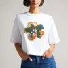Ted Baker Zsarah White Flower Cropped T-Shirt -Tedbaker Sales 2024 unnamed file 2115