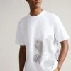 Ted Baker Polpero White Short Sleeve Heavyweight Relaxed Fit Graphic T-Shirt -Tedbaker Sales 2024 unnamed file 2139