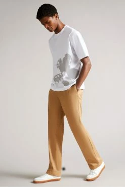 Ted Baker Polpero White Short Sleeve Heavyweight Relaxed Fit Graphic T-Shirt -Tedbaker Sales 2024 unnamed file 2141