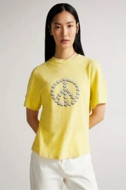 Ted Baker Heljaa Yellow Daisy T-Shirt -Tedbaker Sales 2024 unnamed file 2159
