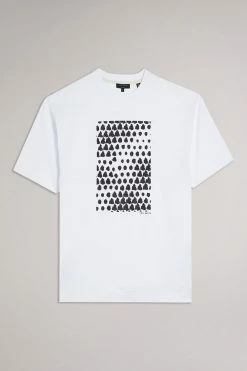 Ted Baker Black Snowhil Short Sleeve Heavy Weight Relaxed Fit Graphic T-Shirt -Tedbaker Sales 2024 unnamed file 2197