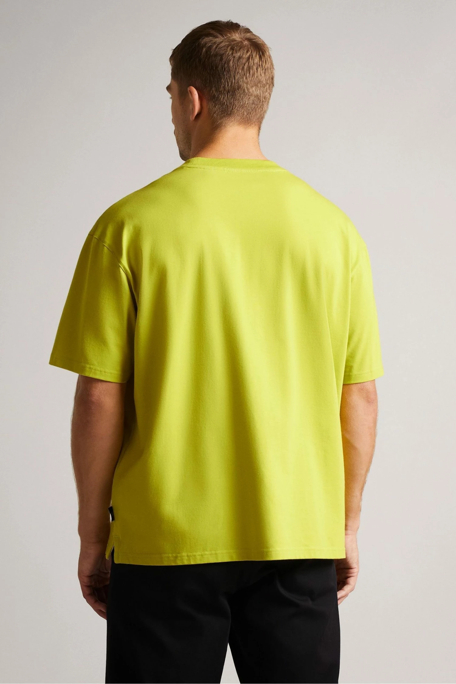 Ted Baker Dalas Lime Green Short Sleeve Heavy Weight Relaxed Fit T-Shirt 4 Ted Baker Dalas Lime Green Short Sleeve Heavy Weight Relaxed Fit T-Shirt - Image 2