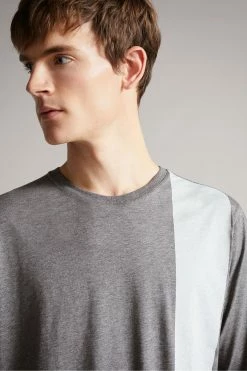 Ted Baker Grey Marl Yapton Long Sleeve 'T' Print T-Shirt -Tedbaker Sales 2024 unnamed file 2281