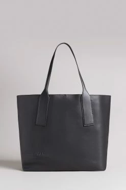 Ted Baker Black Embossed Branded Large Shopper Bag