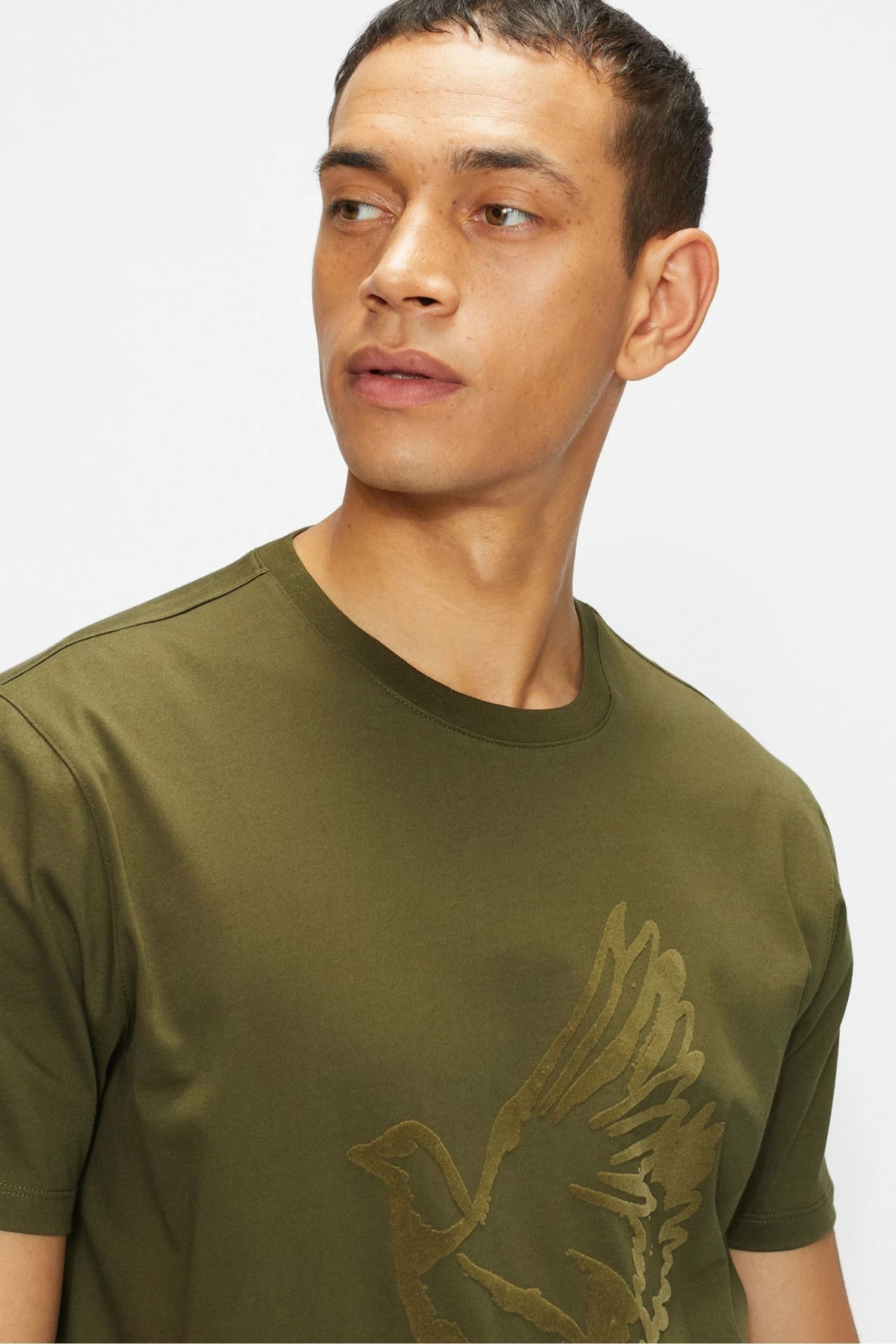 Ted Baker Green Halfpnt Short Sleeve Graphic T-Shirt 6 Ted Baker Green Halfpnt Short Sleeve Graphic T-Shirt - Image 4