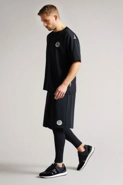 Ted Baker Black Active Relaxed Quick Dry T-Shirt