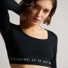 Ted Baker Acamarr Black Long Sleeve Skinny Scoop Neck Top -Tedbaker Sales 2024 unnamed file 2421