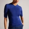 Ted Baker Blue Ruched Front Top -Tedbaker Sales 2024 unnamed file 2457