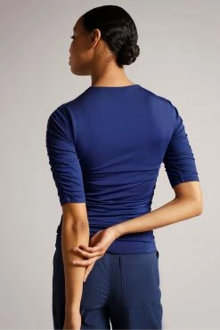 Ted Baker Blue Ruched Front Top -Tedbaker Sales 2024 unnamed file 2458