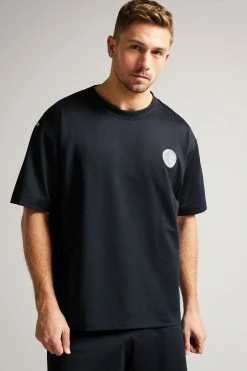 Ted Baker Black Magsock Active Relaxed Quick Dry T-Shirt