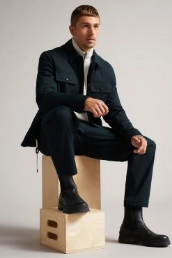 Ted Baker Roster Blue Cavalry Twill Wadded Jacket -Tedbaker Sales 2024 unnamed file 2518