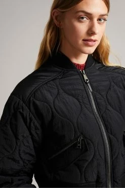 Ted Baker Black Aelexis Onion Quilted Bomber Jacket -Tedbaker Sales 2024 unnamed file 2525