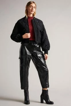 Ted Baker Black Aelexis Onion Quilted Bomber Jacket -Tedbaker Sales 2024 unnamed file 2527