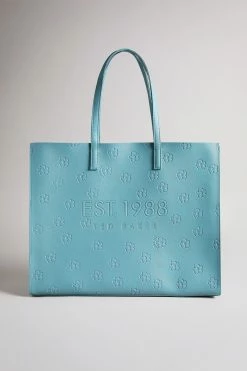 Ted Baker Blue Luelcon Ew Debossed Floral Icon Bag