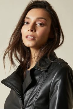 Ted Baker Black Idda Zip Biker Jacket -Tedbaker Sales 2024 unnamed file 2548