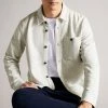 Ted Baker Ecru Bromlee Long Sleeve Heavyweight Jersey Overshirt -Tedbaker Sales 2024 unnamed file 2563