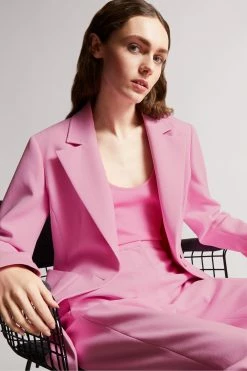 Ted Baker Aleksi Pink Blazer With Notched Lapel -Tedbaker Sales 2024 unnamed file 2588
